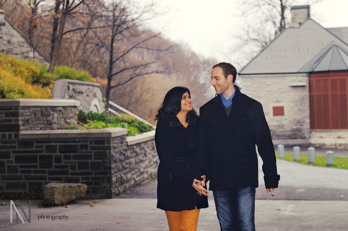 Engagement session with Andria and Derek in downtown Ottawa at the Black Tomato