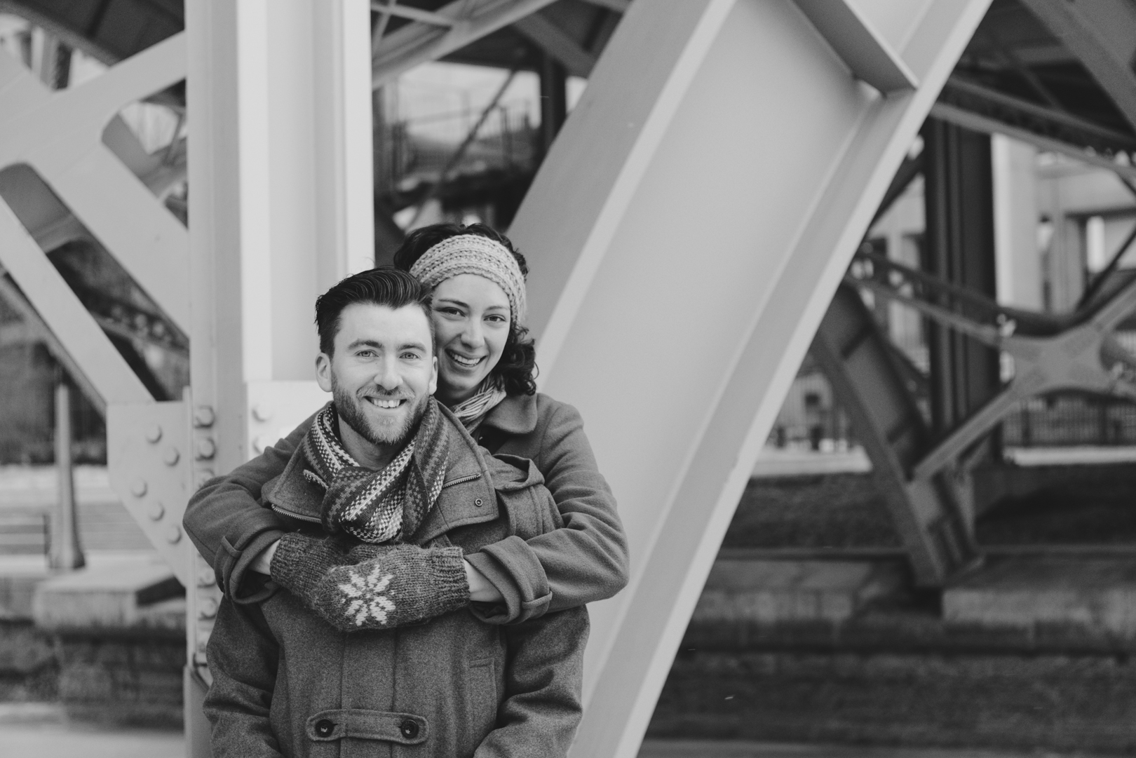 Downtown Ottawa winter engagement photo session