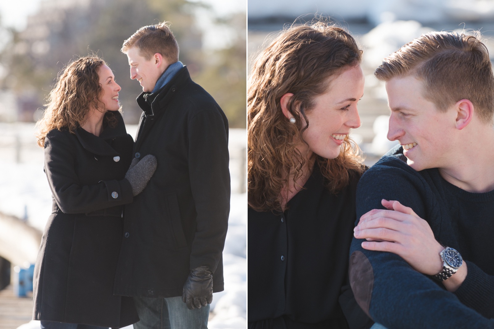 winter engagement photos in Ottawa