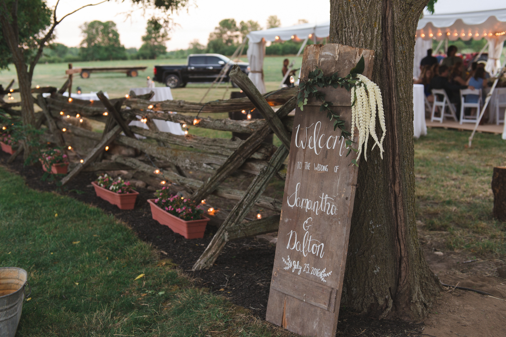 farm wedding reception