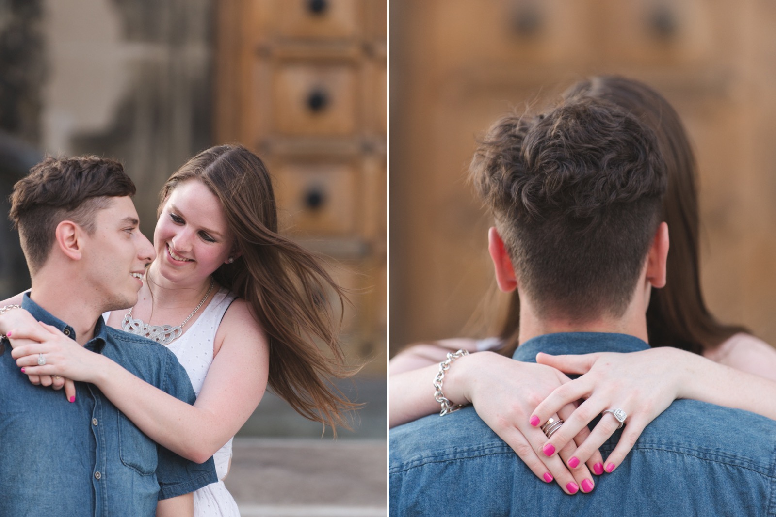 newly engaged couple on parliament hill
