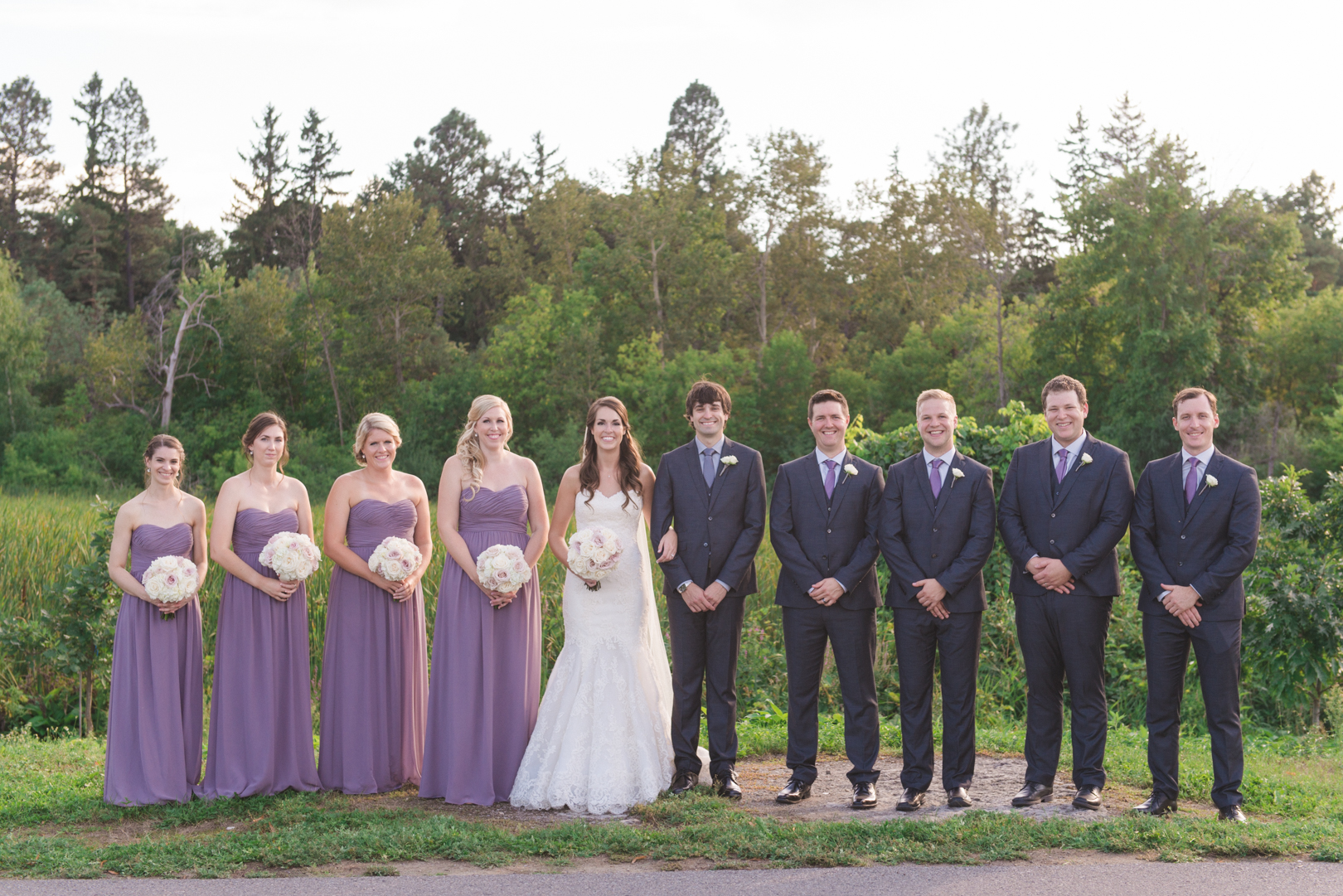 wedding party at the arboretum in ottawa