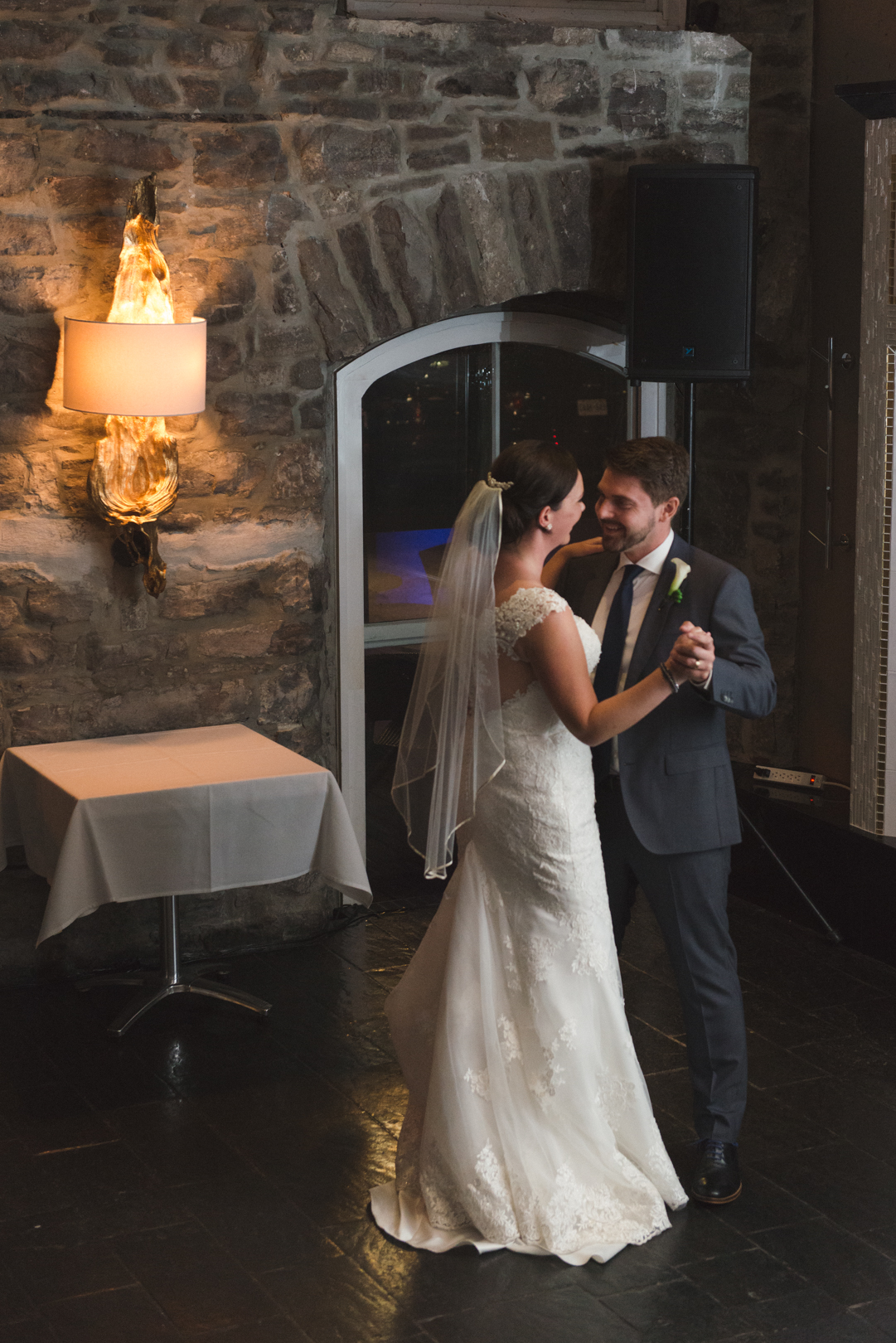 bride and groom first dance