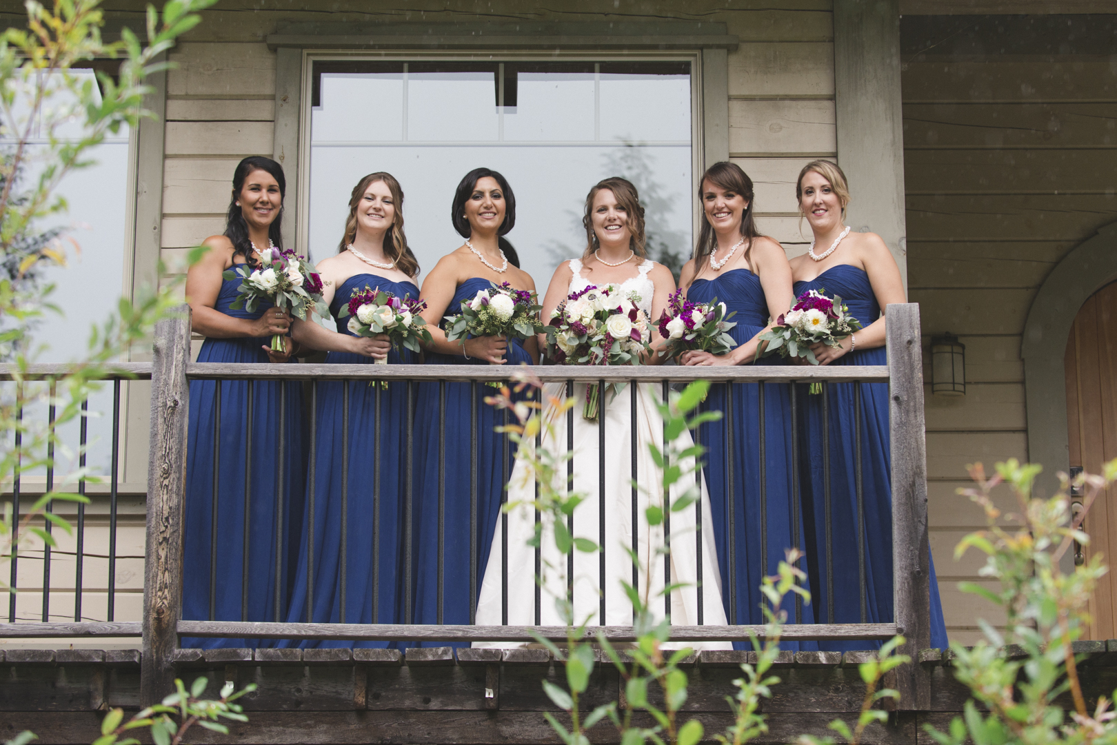 bride and bridesmaids at le belvedere guest house