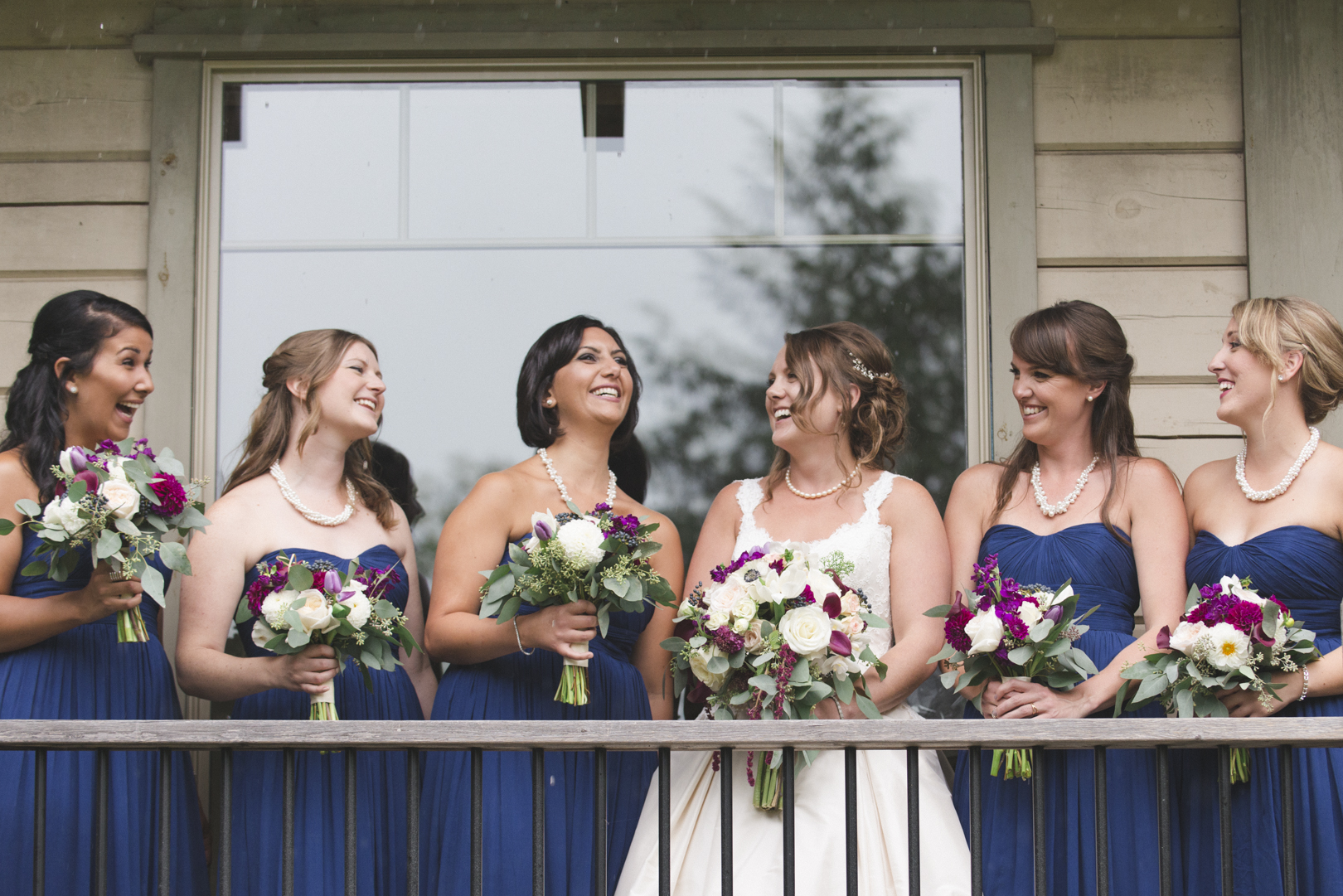 bride and bridesmaids at le belvedere guest house