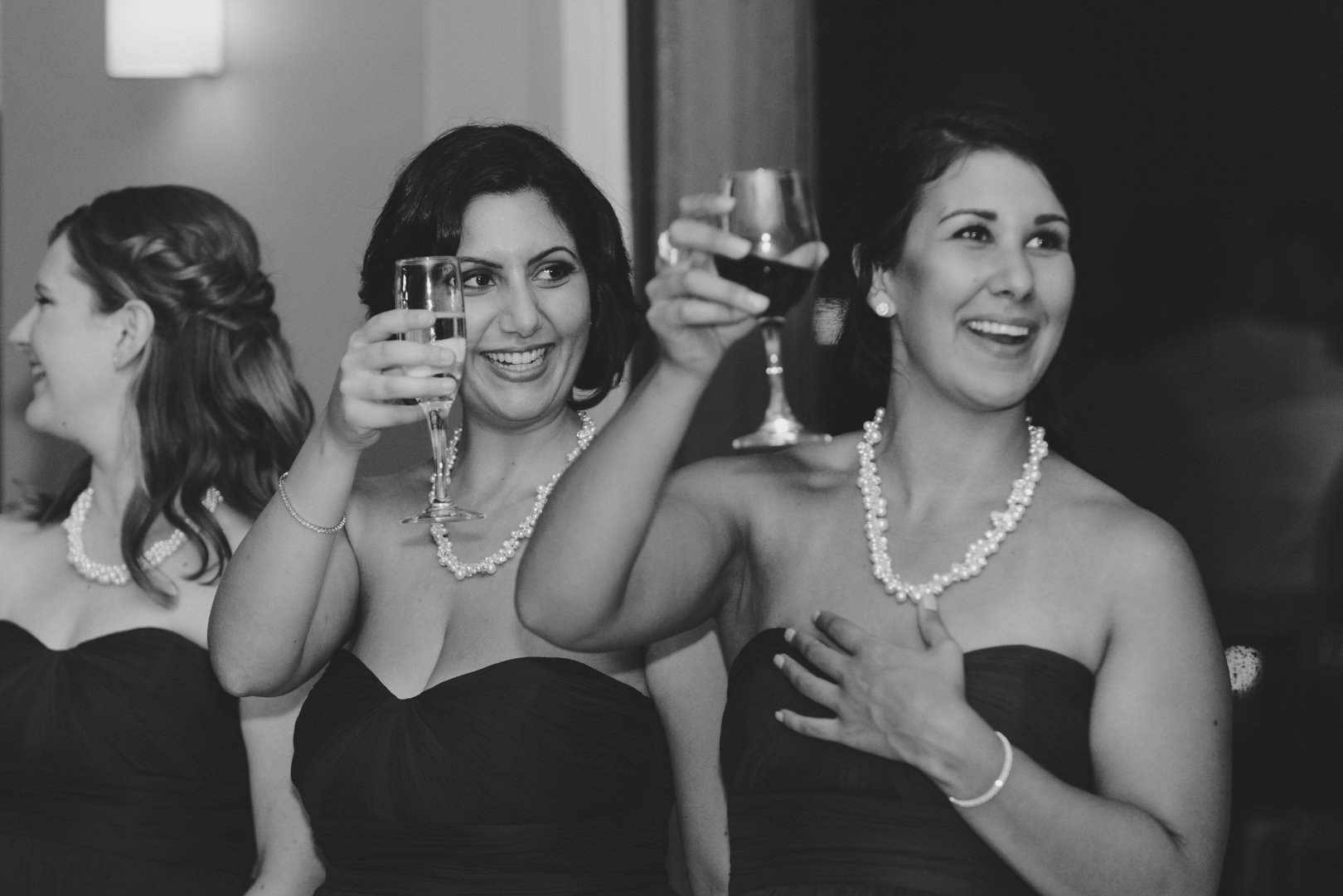 bridesmaids toast at le belvedere