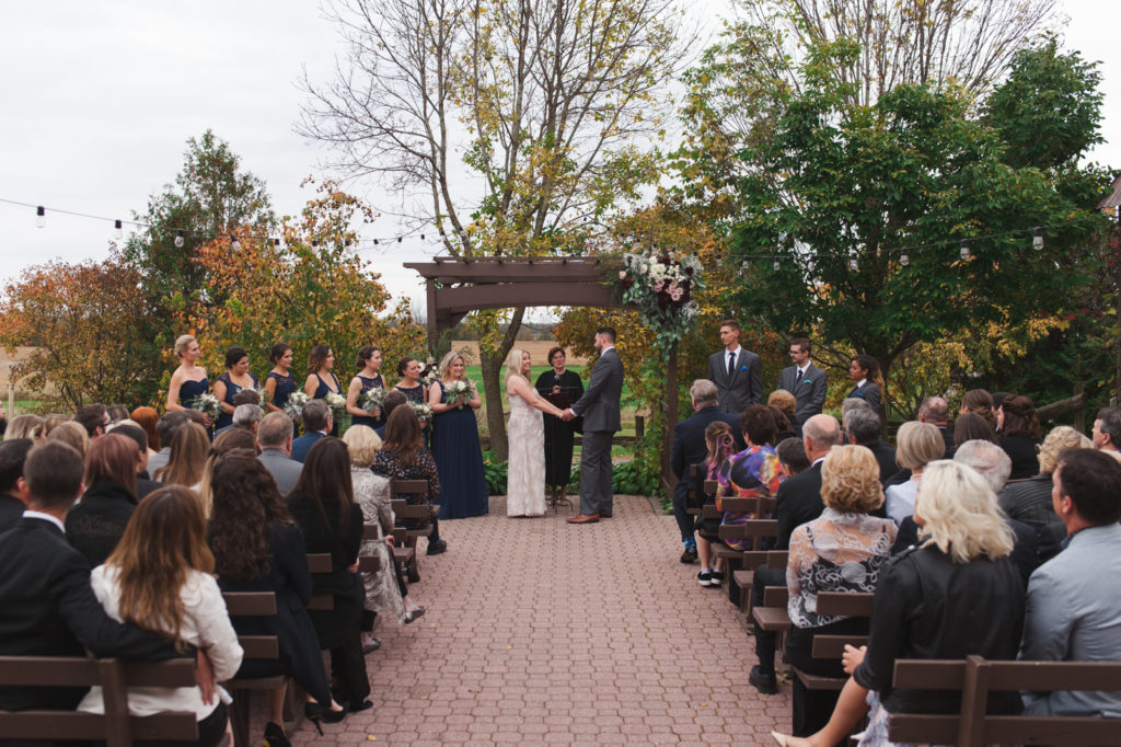 outdoor wedding ceremony at the Lodge at Strathmere