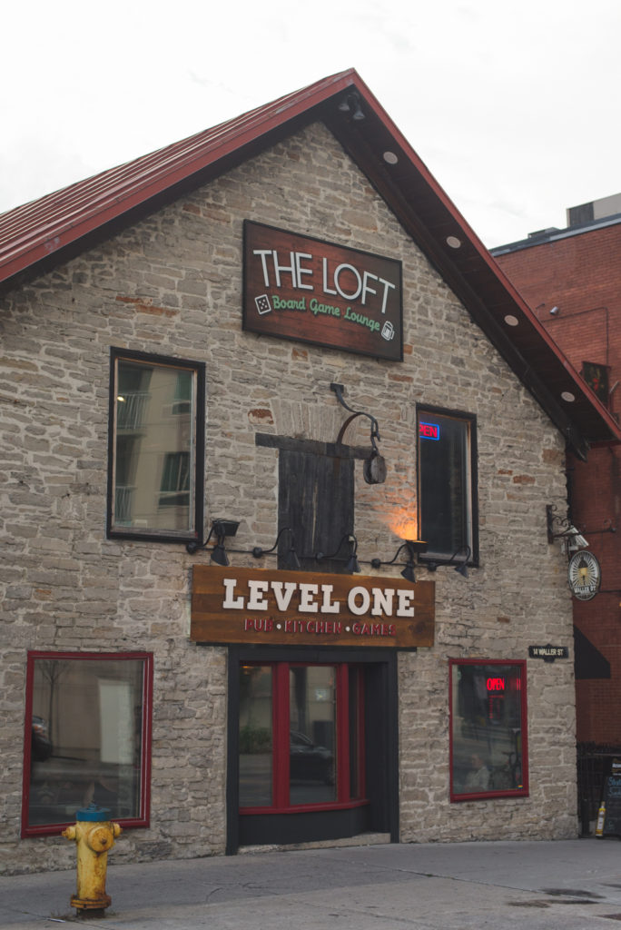 exterior of the loft board game lounge in ottawa