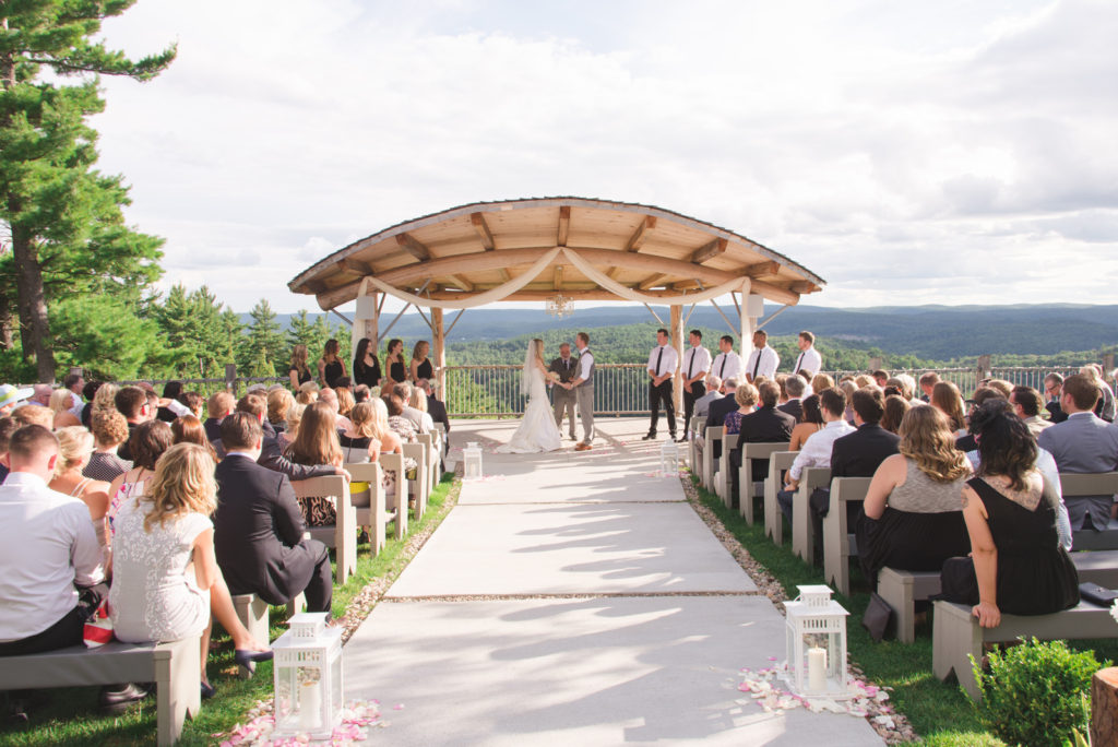 outdoor ceremony at le belvedere