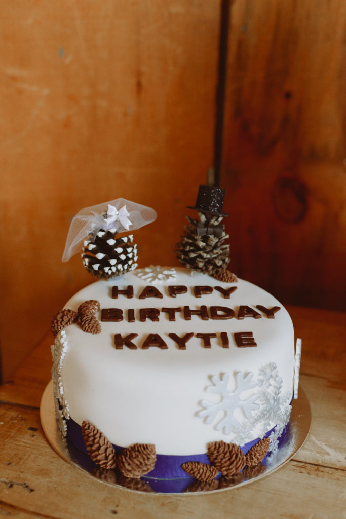 Bride's birthday cake