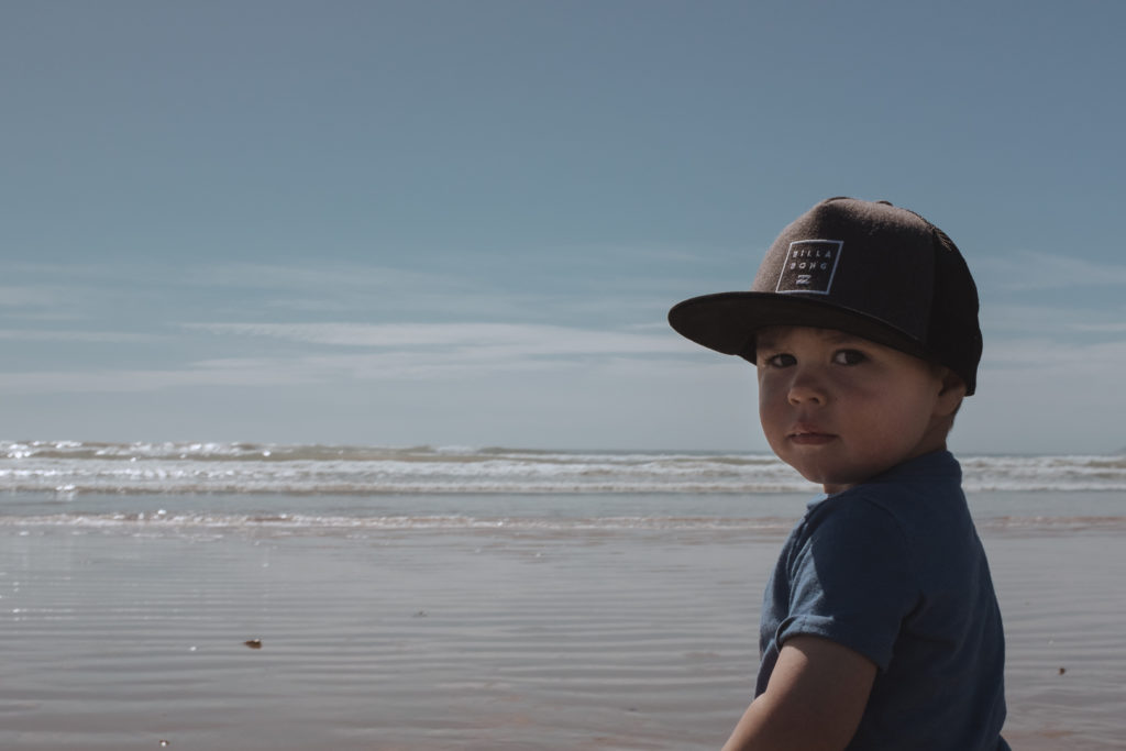 little boy on Pismo beach