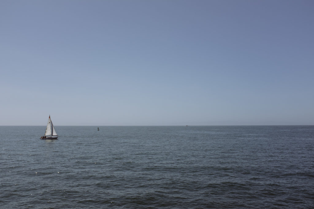 sailboat along the Santa Barbara coast
