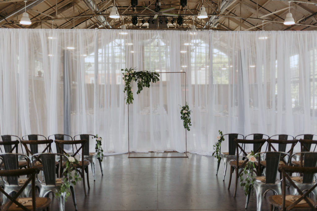 ceremony set up at the Horticulture building