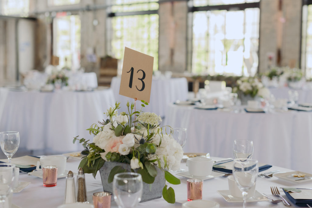 table setting at the Horticulture Building