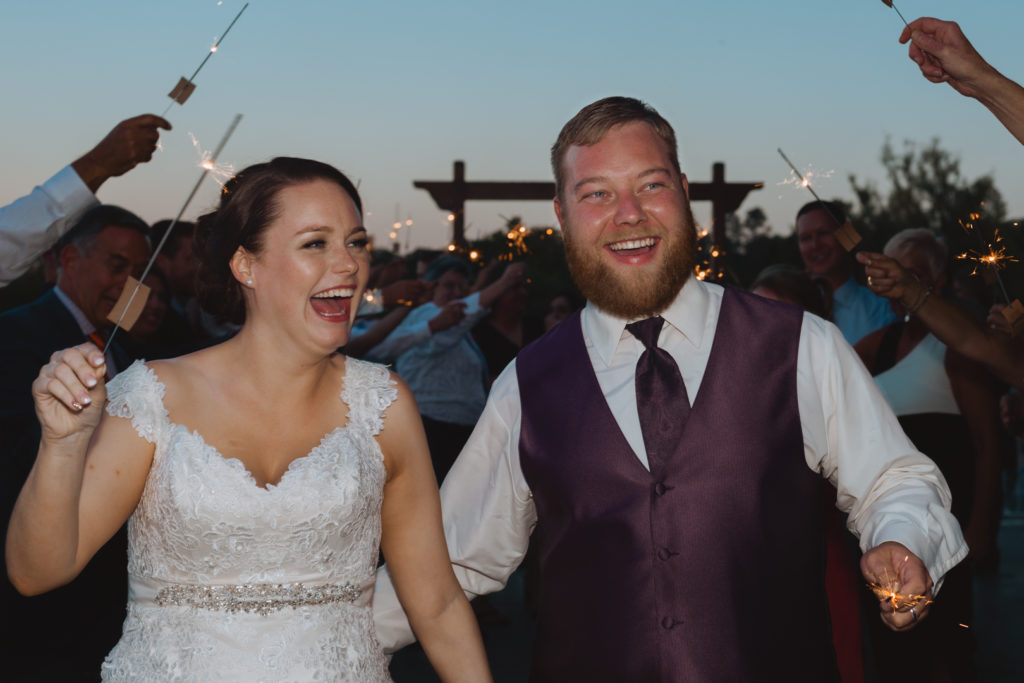 sparkler exit bride and groom