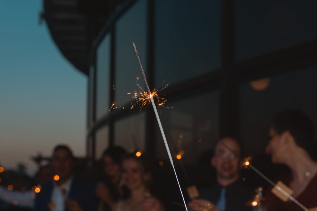 sparkler at wedding