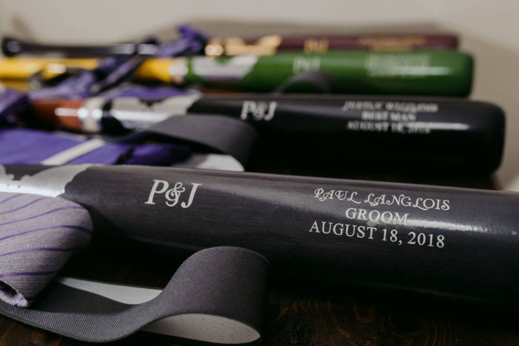 personalize baseball bats as groomsmen gifts