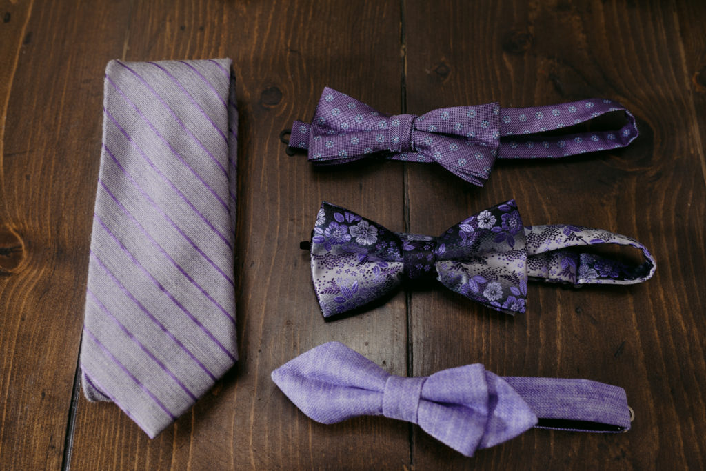 groom and groomsmen's ties