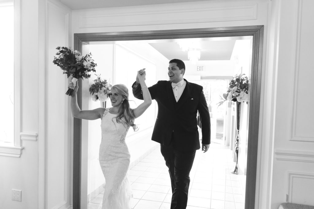 bride and groom grand entrance