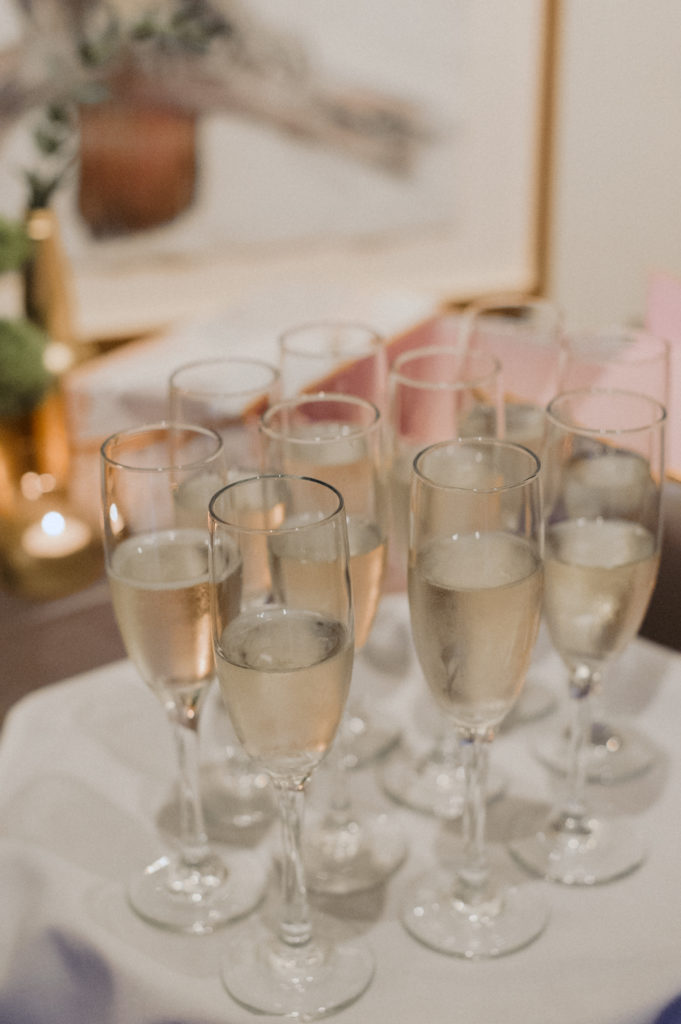 champagne at wedding