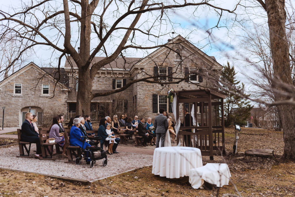 wedding ceremony at Strathmere Inn in Ottawa