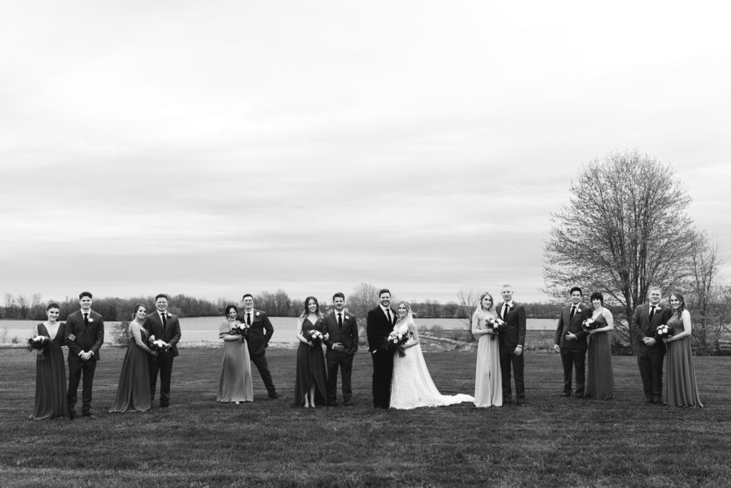 wedding party in the fields of strathmere