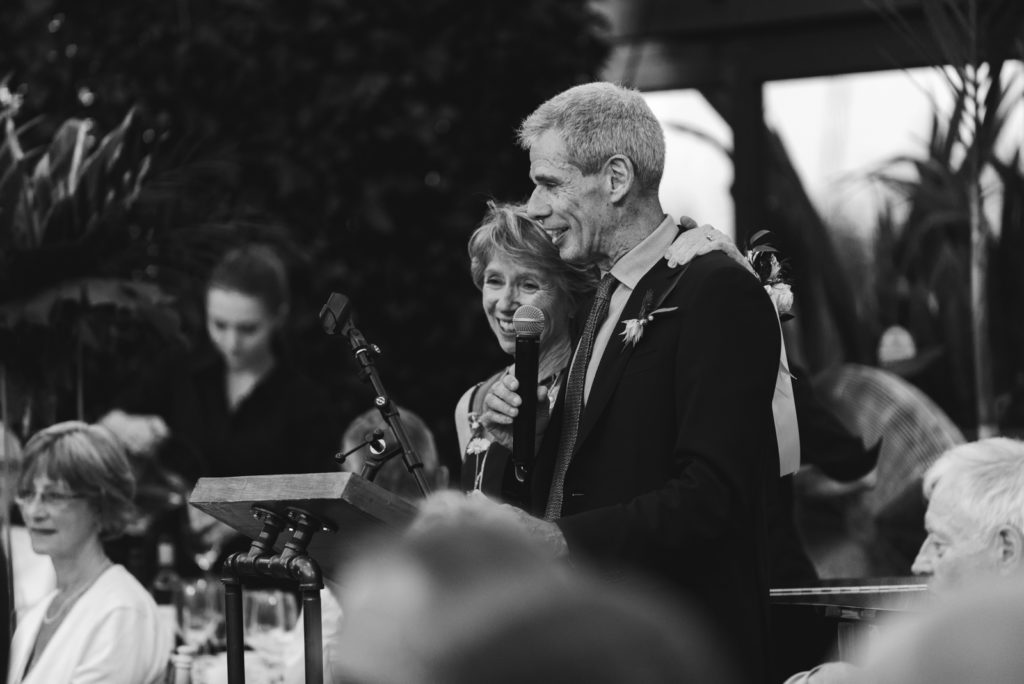 parents of the bride giving speech