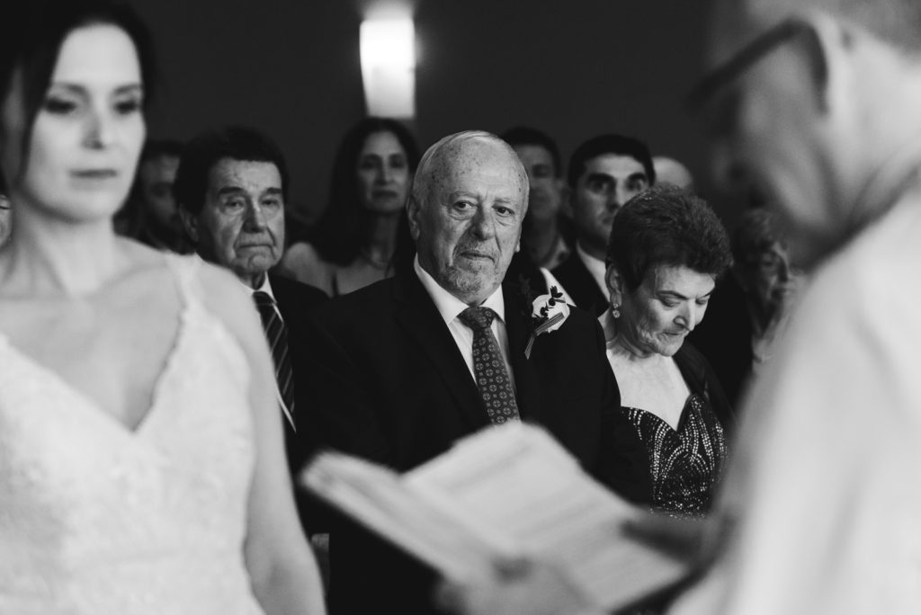 father of the bride at greek orthodox wedding ceremomy at Le Belvedere