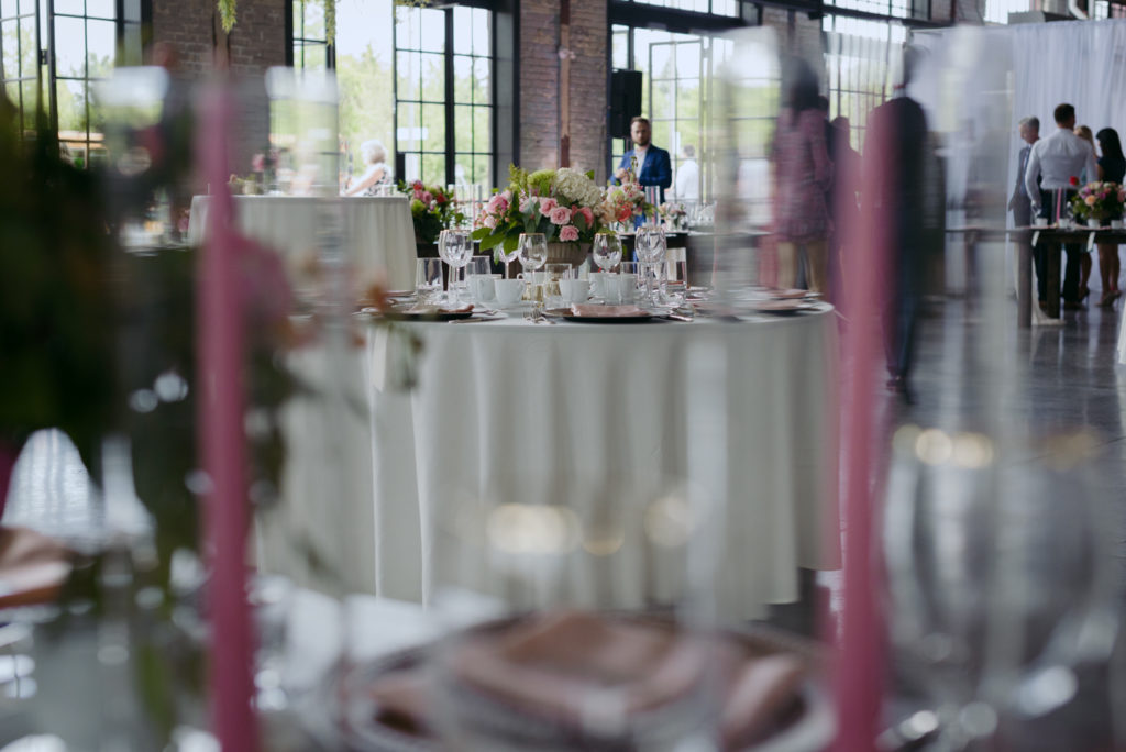 wedding reception decor at the Horticulture Building