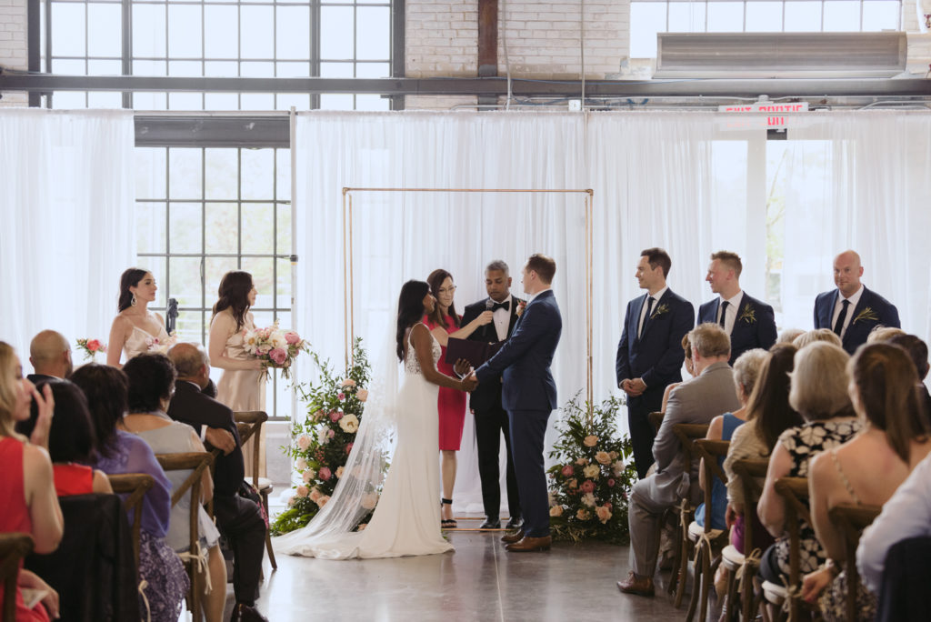 wedding ceremony at the horticulture building