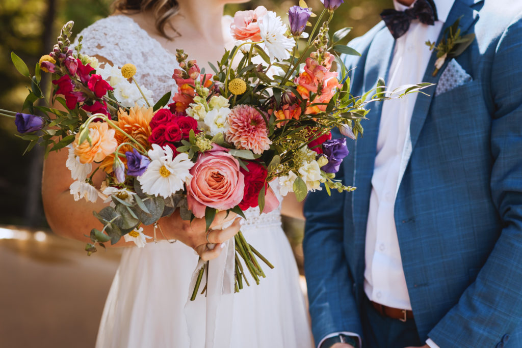 bright floral wedding bouquet