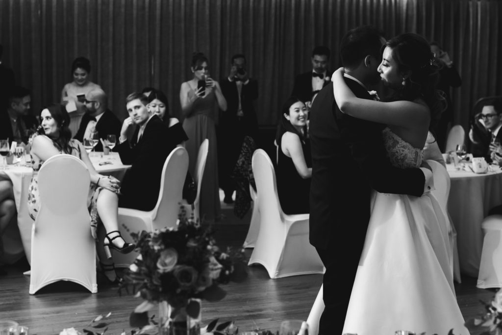 first dance during wedding reception