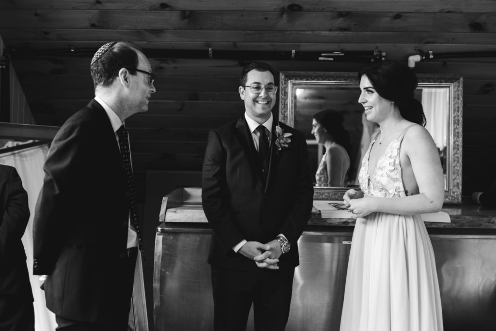 ketubah ceremony with bride and groom