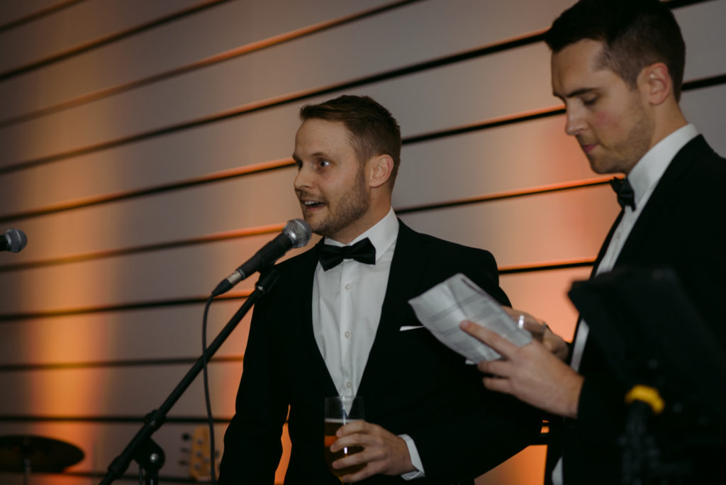 groomsmen speech at ottawa art gallery wedding
