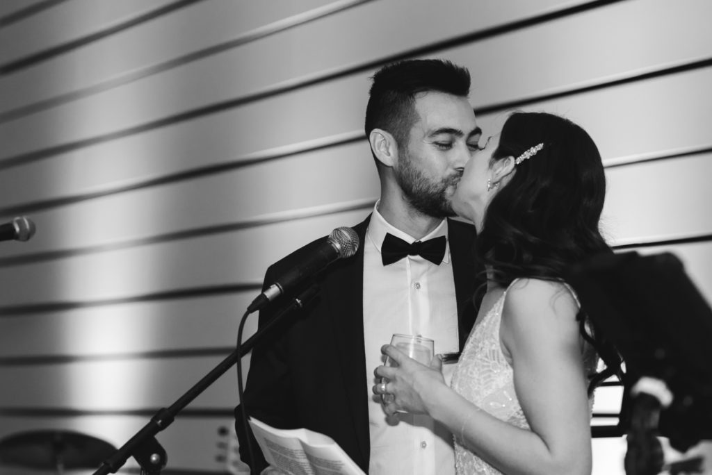 bride and groom speech at ottawa art gallery wedding