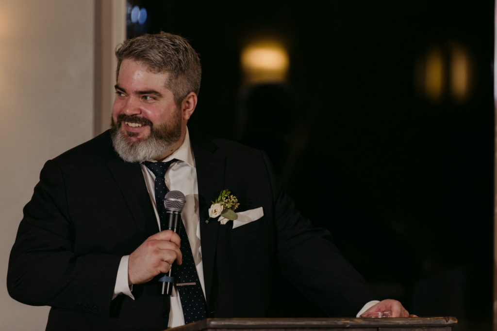 groomsmen speech at le belvedere wedding in wakefield