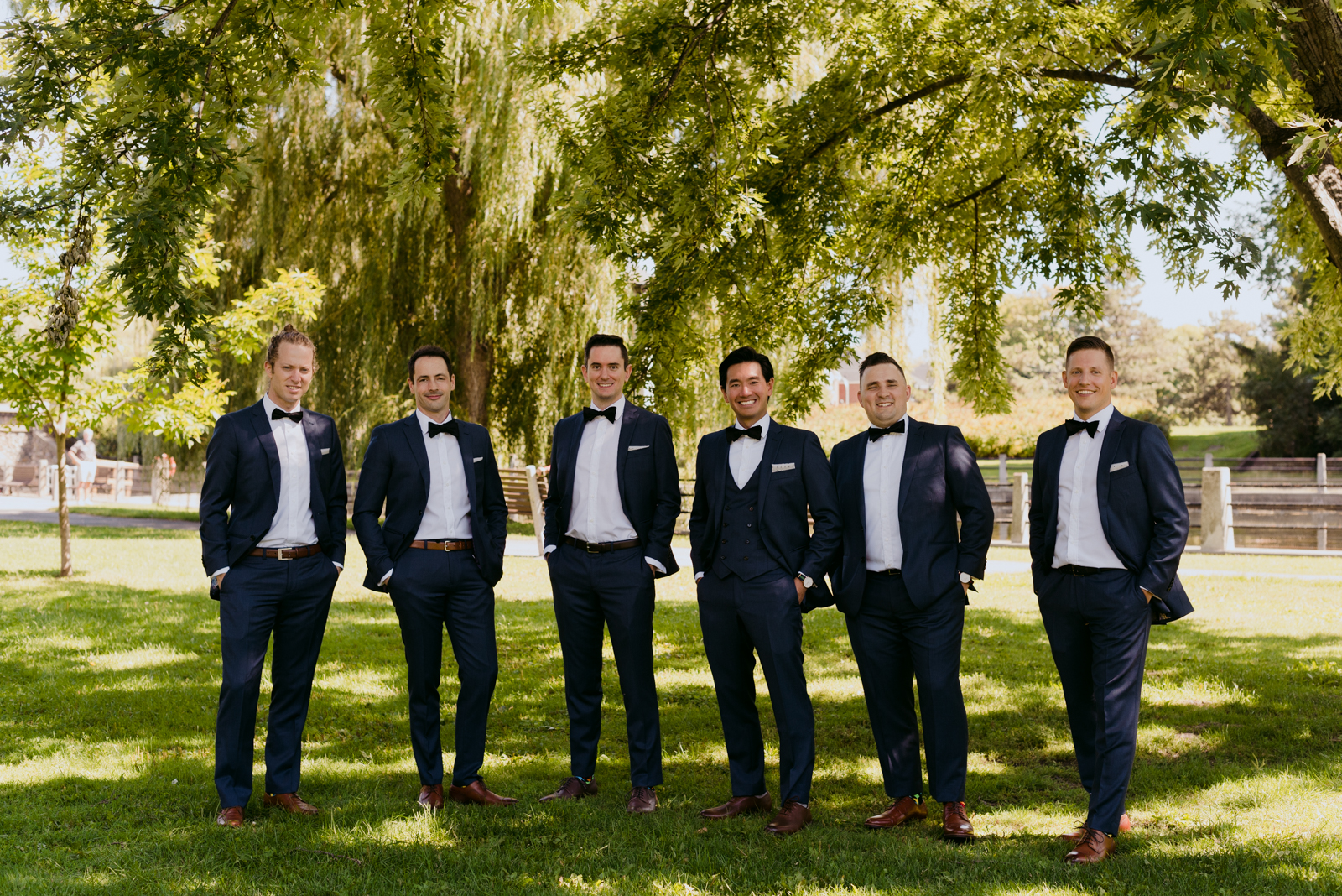 groom and groomsmen by patterson's creek