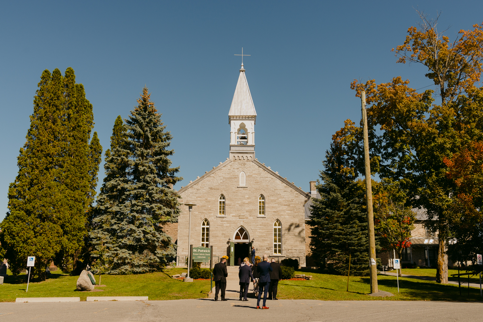 St Patricks church during September wedding