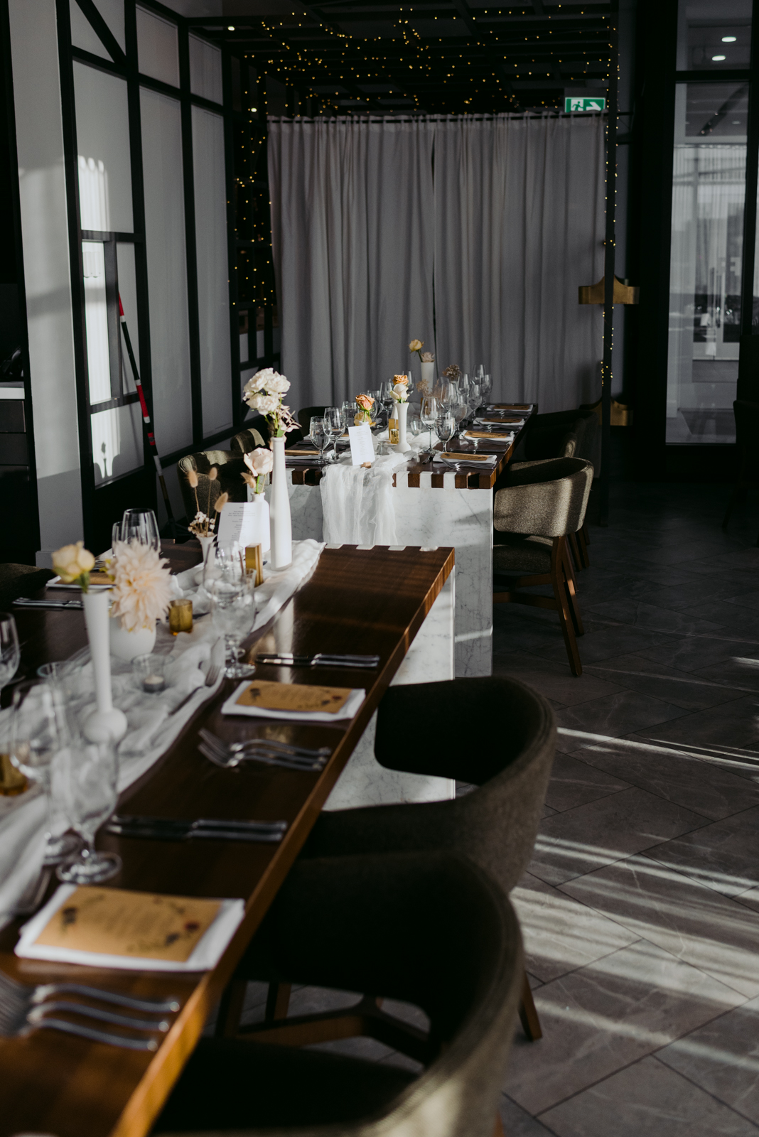 wedding reception tables at the andaz hotel restaurant feast and revel