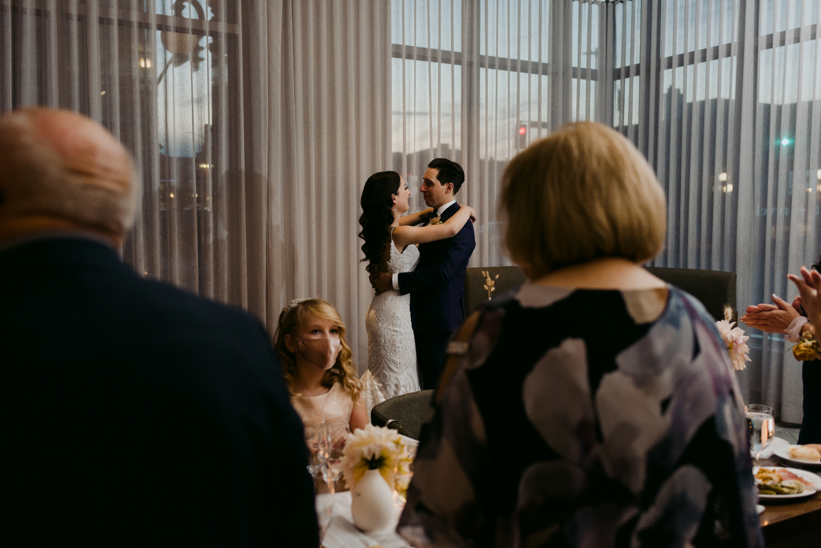 bride and groom first dance at the andaz hotel