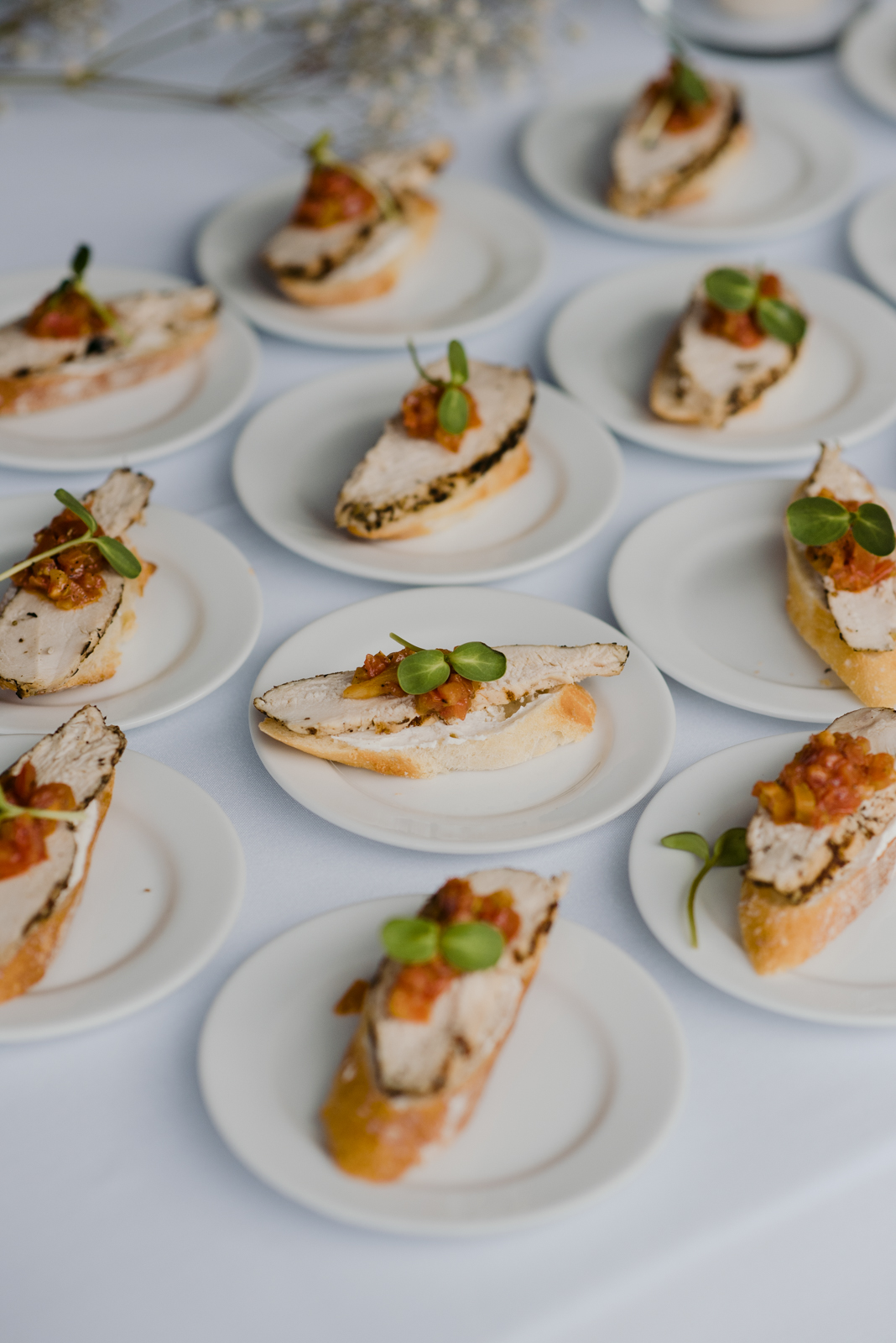 thyme and again catering individual crostinis