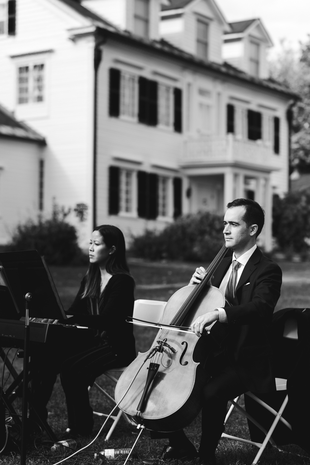 luxe duo two piece instrumental group playing at the billings estate museum